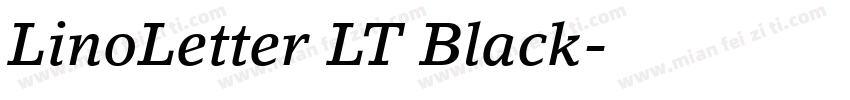 LinoLetter LT Black字体转换